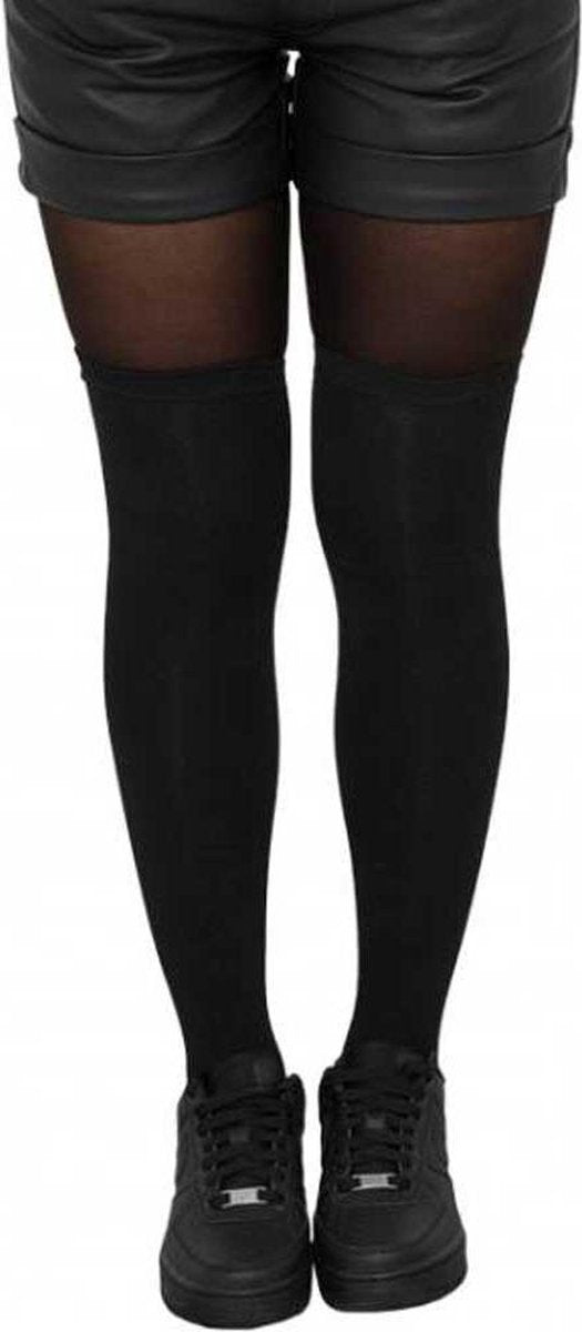 Urban Classics Overknee sokken -36/39- Basic Zwart