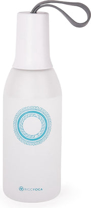 BiggYoga-Chakra-Waterfles-BPA Vrij-Witte kleur met Blauw opdruk-650 ml