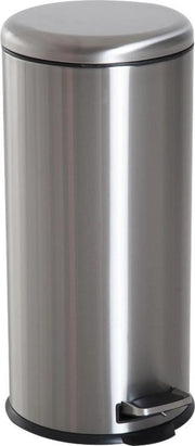 Nancy's Fair Lawn Pedaalemmer - 30 Liter - Prullenbak - Vuilnisbak - Binnenemmer - Scharnierend Deksel - RVS - Zilver - 29.2 x 29.2 x 62.9 cm