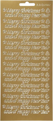 Creative Stickervel Merry Christmas Junior 23 Cm Folie Goud