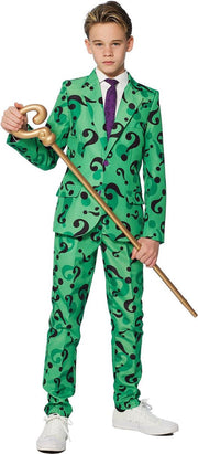 Suitmeister Verkleedpak Riddler Jongens Polyester Groen Mt 122-128