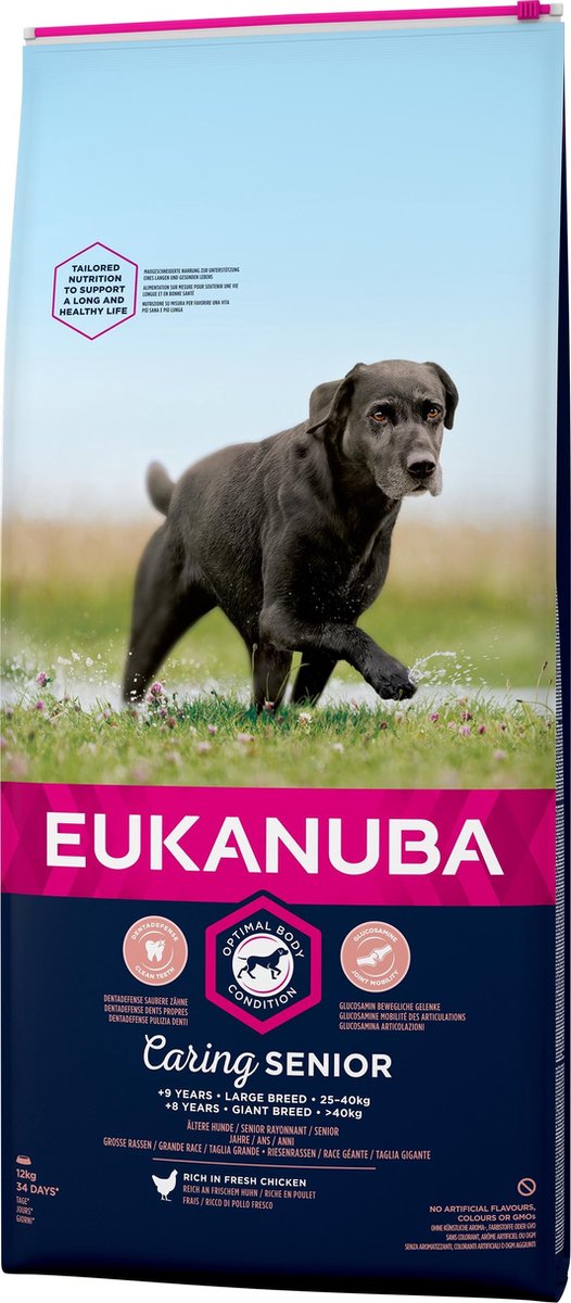 Eukanuba hondenvoer  dog caring senior large breed 12kg