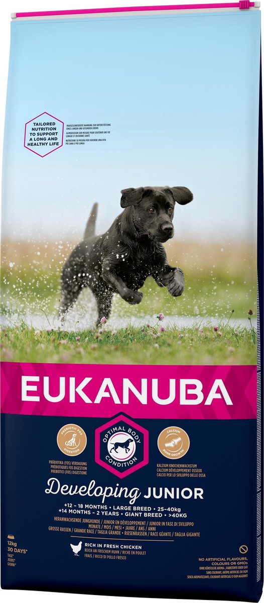 Eukanuba hondenvoer  dog developing junior large breed 12kg