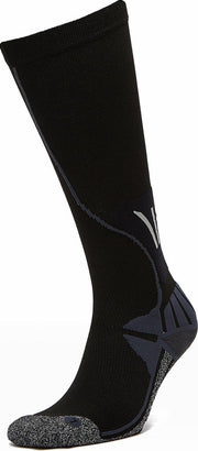 Inq Compression Reflective Hardloopsokken Unisex - Zwart/Grijs - 35-38