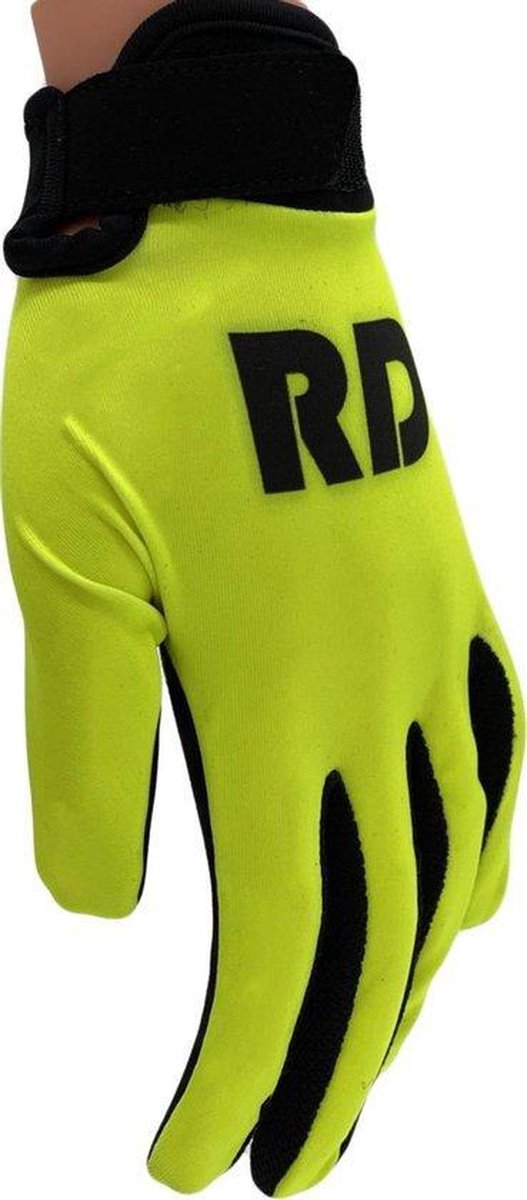 RD Sportswear Development Line gloves Fluor Geel BMX MOTO MTB handschoenen kinderen maat 5