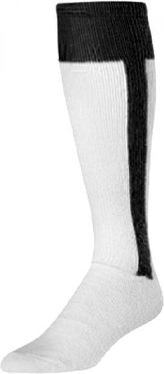 TCK - Honkbal Sokken - 2in1 Baseball Sokken - Volwassenen - Wit/Zwart - Small (EU 34-37)