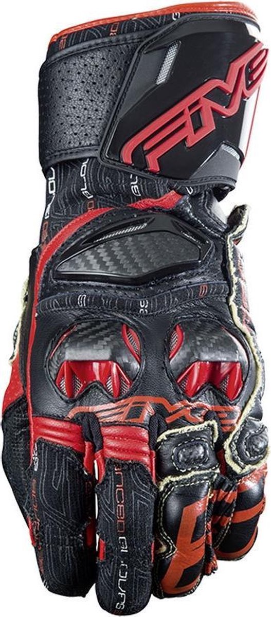 Five RFX Race Black Red Motorcycle Gloves 2XL