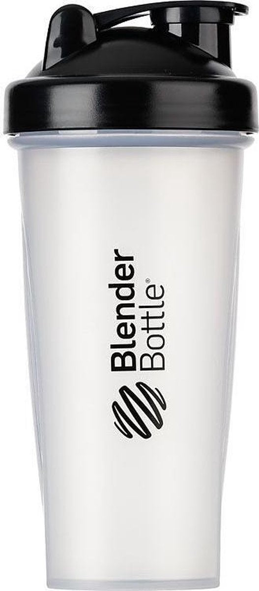 BlenderBottle Classic - Eiwitshaker / Bidon - 820ml - Transparant Black