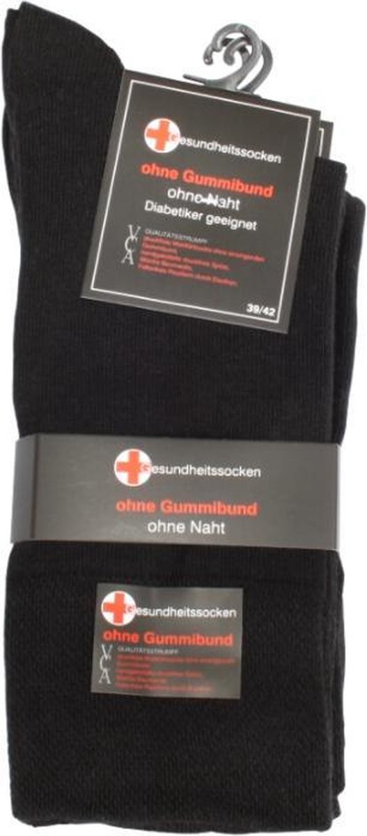 Socke/1 Paar Medische Sokken Naadloos Kleur Zwart/Maat 39/42/Sokken voor voetproblemen/diabetes sokken/sokken voor oedeem of reuma