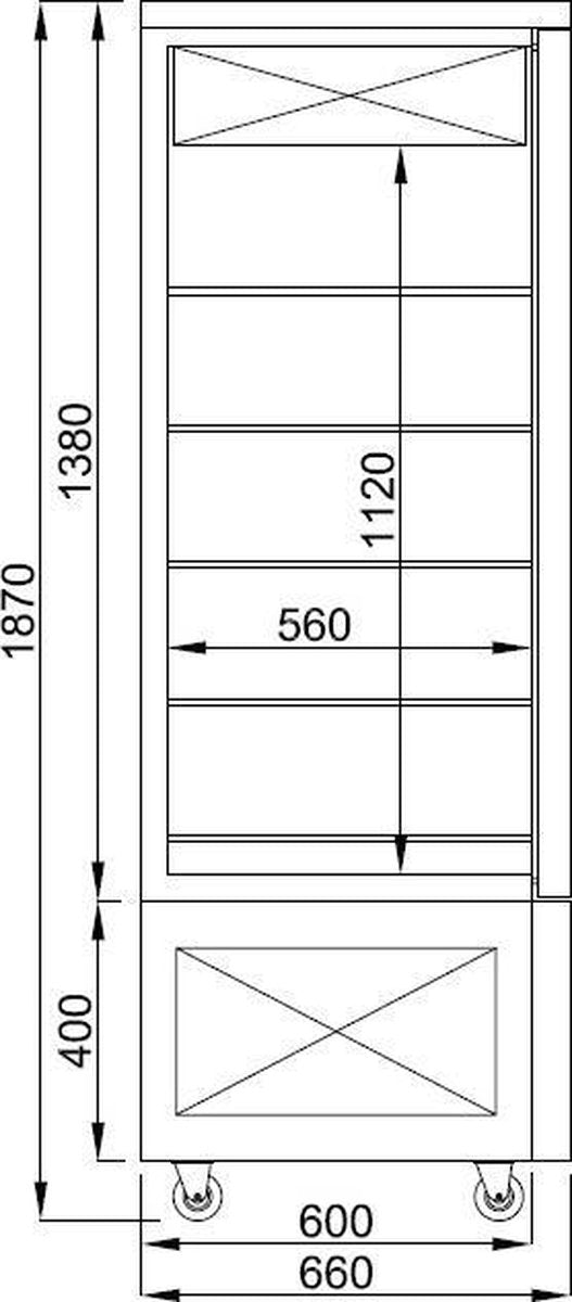Professionele Combisteel Gekoelde Gebaksvitrine Chocolade | 7489.5395 | Horeca