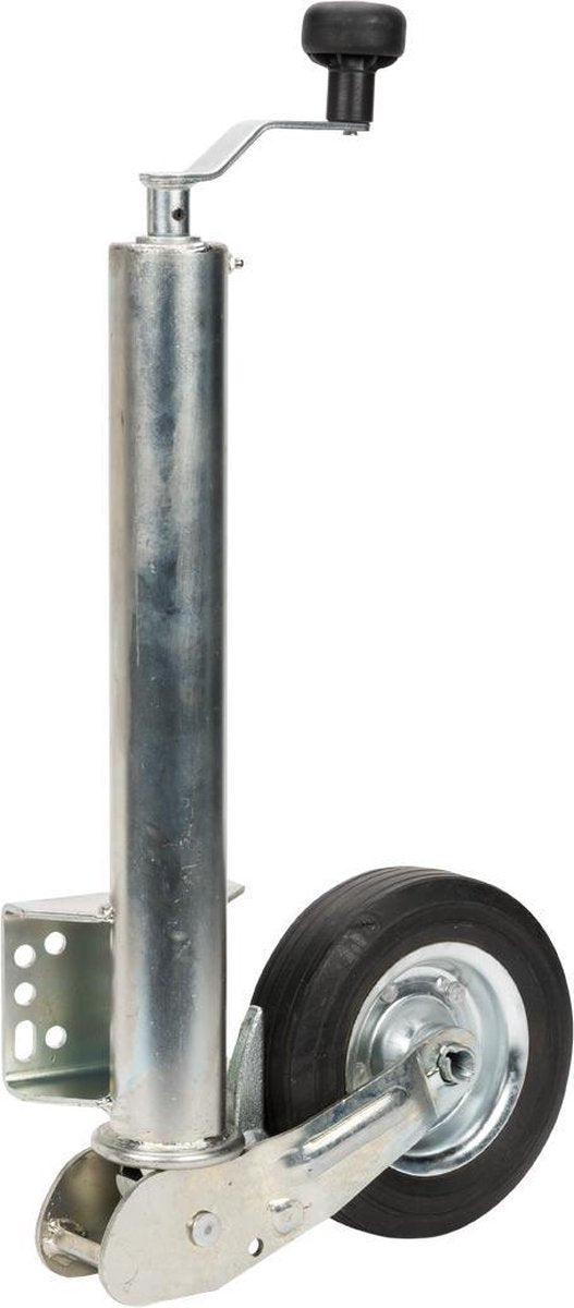 Quparts neuswiel Ø60 mm - metalen velg met vaste rubber band van 200 x 60 mm inclusief bevestigingsbeugel