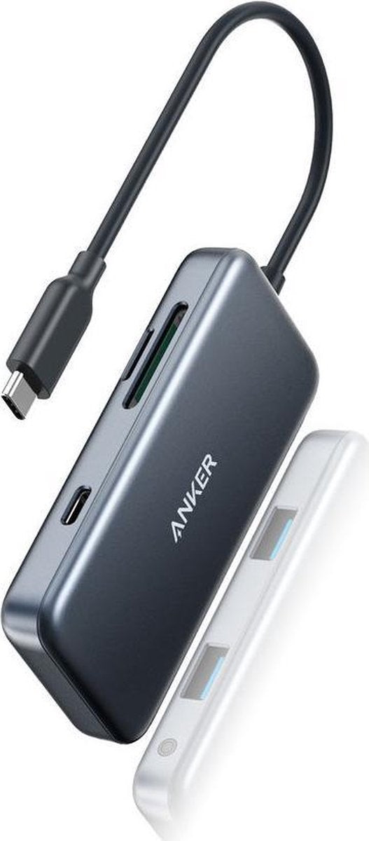 Anker Premium 5-in-1 USB-C Data Hub Zwart