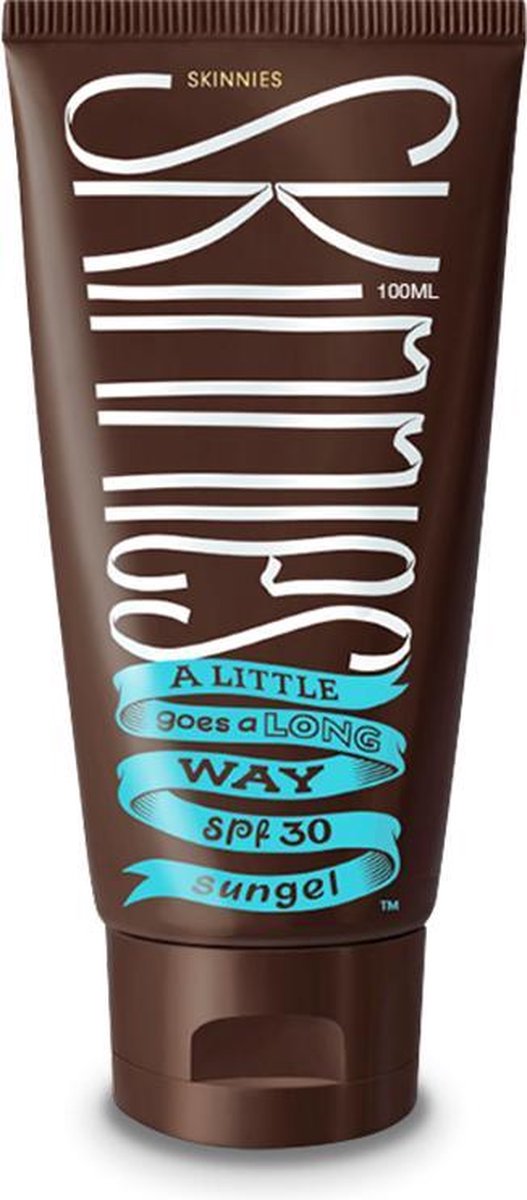 Skinnies Sungel SPF30 - Zonnebrand Gel voor Gezicht en Lichaam - Transparant