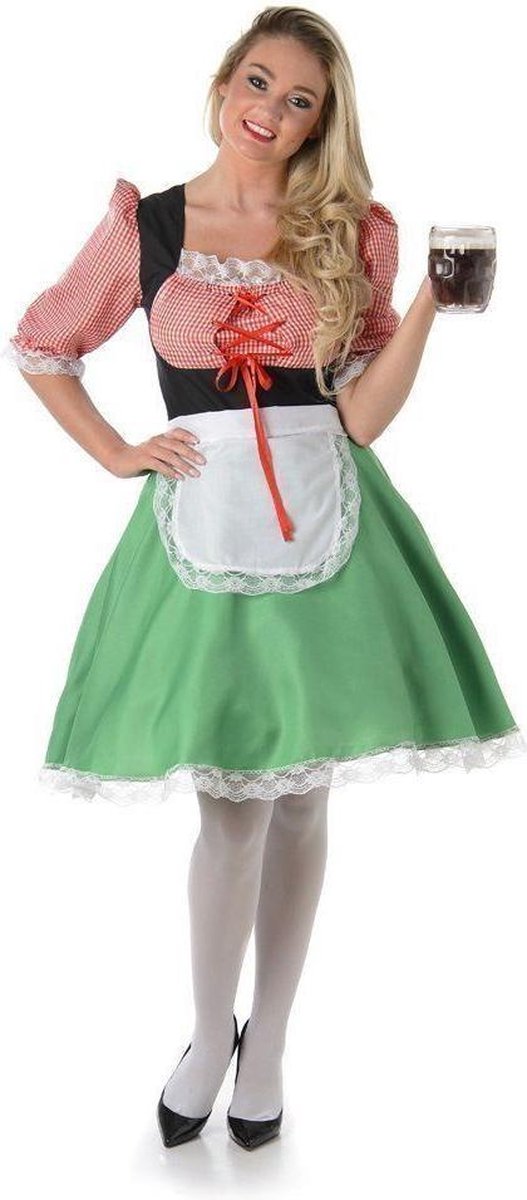 Karnival Costumes Dirndl Dames Carolina middellang Groen - XS