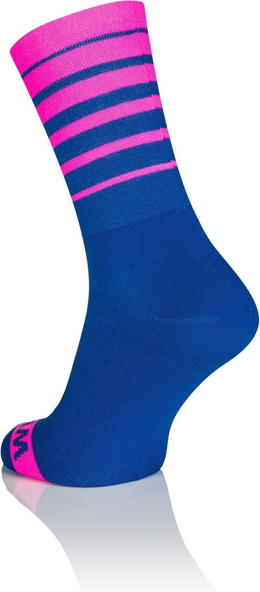 Winaar CX PB Fietssokken Blauw/Roze Maat L (45-46)