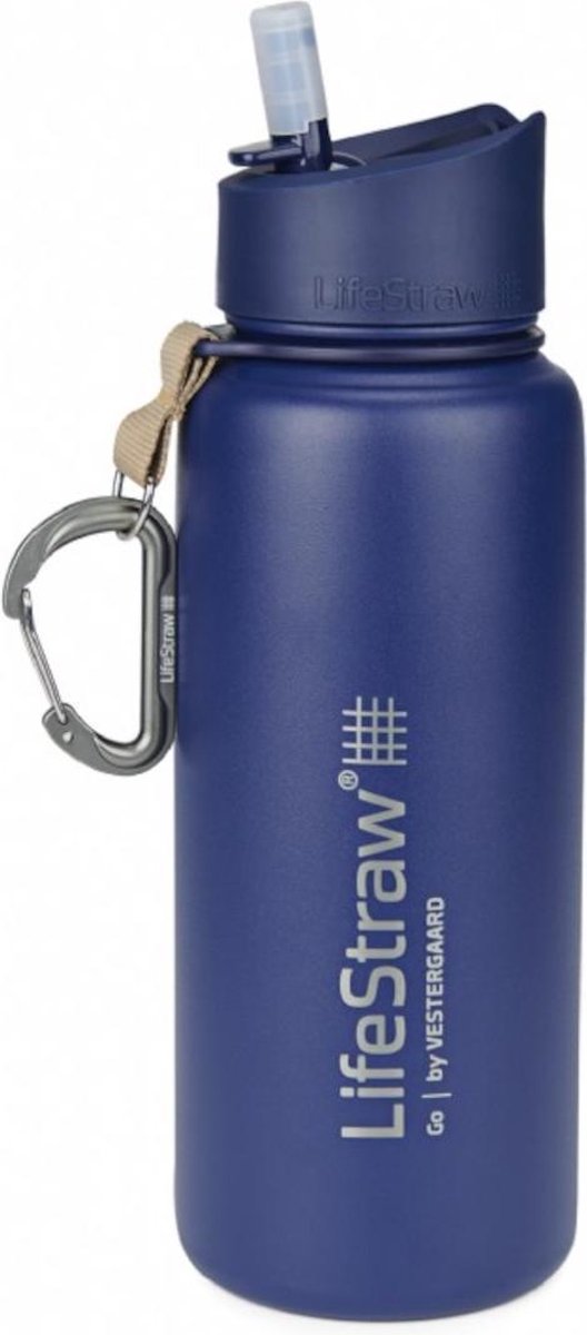 LifeStraw waterfilterfles Stainless Steel geïsoleerd RVS 710 ml -Blauw