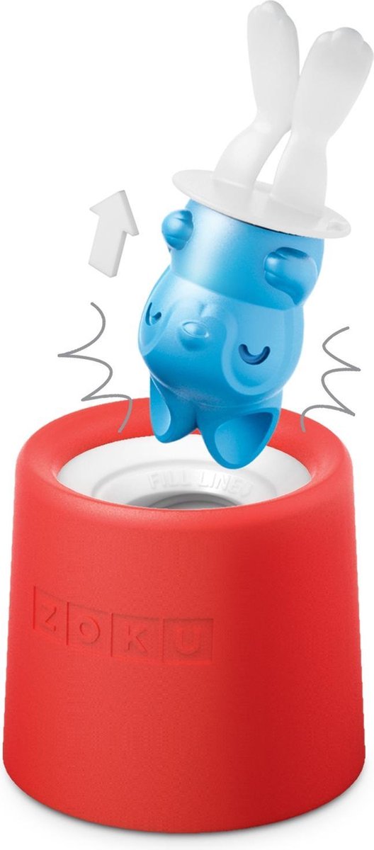 ZOKU Icelolly Pop Maker Rood Konijn