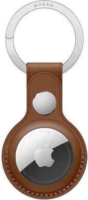 Rosso Deluxe Apple AirTag Sleutelhanger Echt Leer Hoesje Bruin