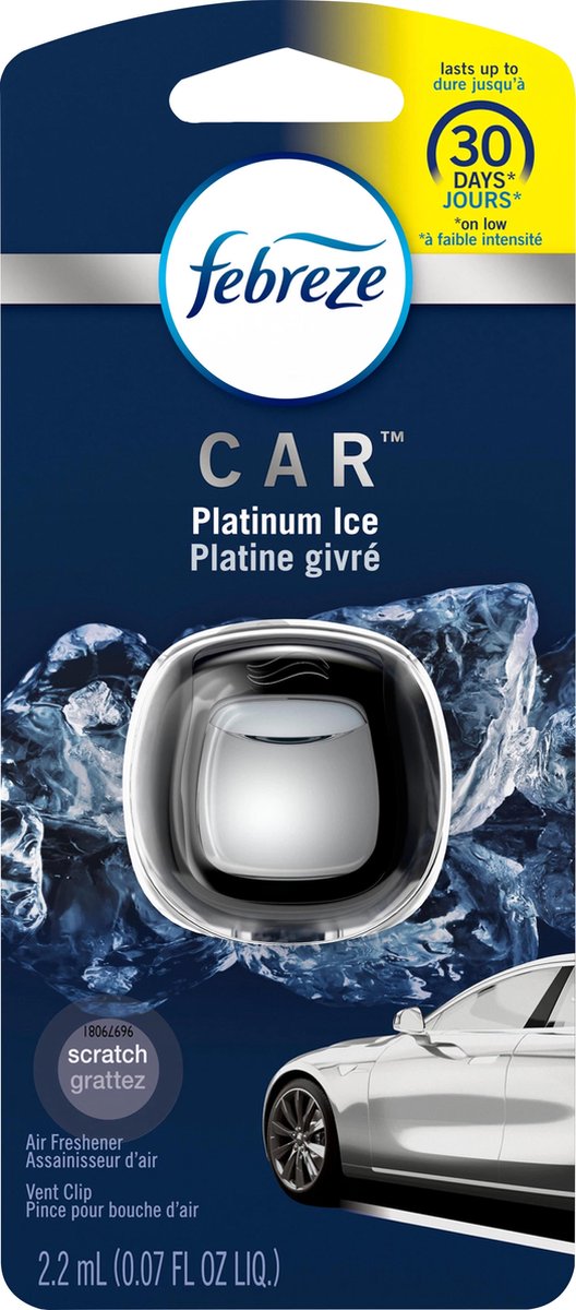 Febreze Car Platinum Ice - Autoparfum Voor Een Verfrissende Autogeur! (2.2ML)