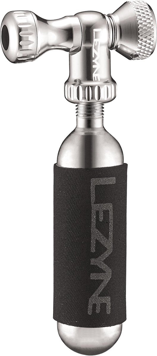 Lezyne Control Drive - CO2 Minipomp - Aluminium - Presta/Schrader Ventiel - Zilver