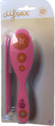 Difrax - Borstel en Kam Set - Roze