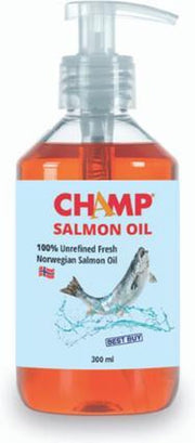 Champ Zalm Oil - 100% Ongeraffineerde verse Noorse zalmolie - 300ml