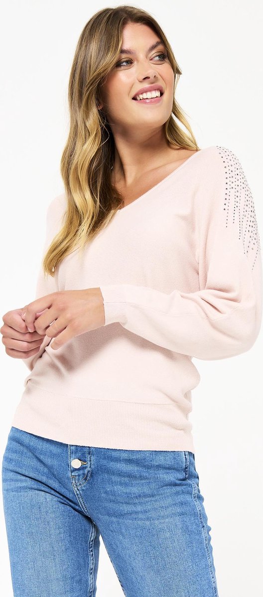 Trui met studs - Nude