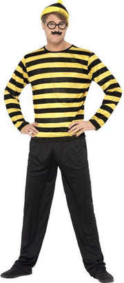 Waar is Wally?™ Yllaw kostuum mannen  - Verkleedkleding - Medium