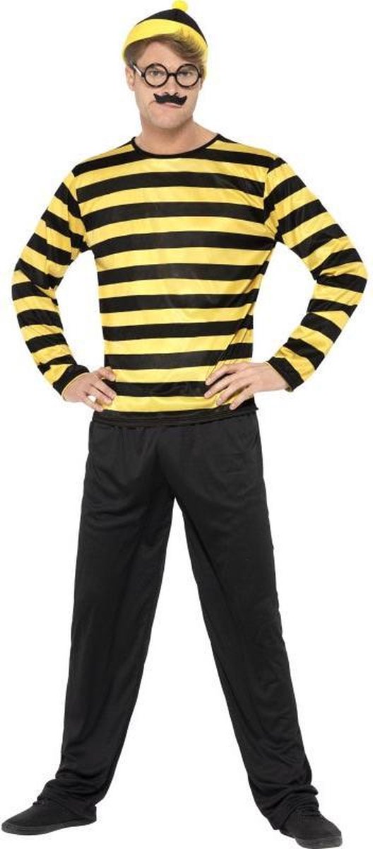 Waar is Wally?™ Yllaw kostuum mannen  - Verkleedkleding - Medium