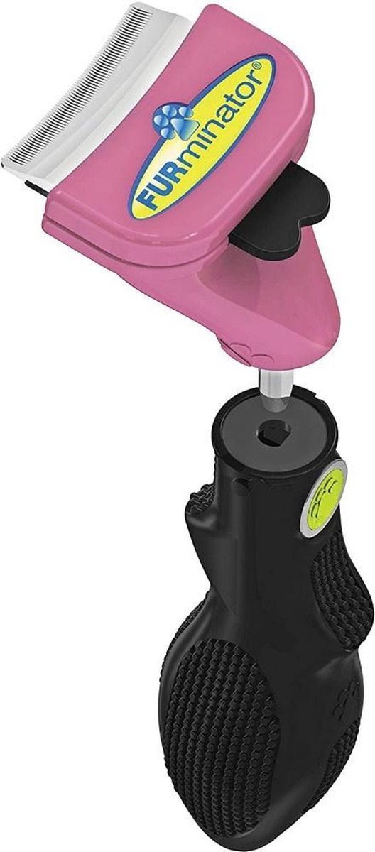 Furminator Furflex Cat Deshedding Tool Inclusief Handvat 13.5x5.4x18 cm Lichtroze Alle Haartype Small