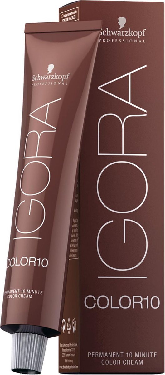 Schwarzkopf Haarverf Professional Igora Color 10 Permanent 10 Minute Color Creme 7-5 Medium Blonde Gold