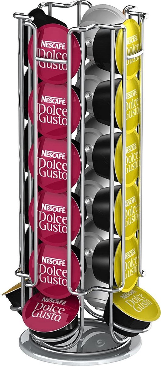 Statch Capsule Houder Voor Dolce Gusto Cups - Koffie Houder en Standaard - 24 Capsules - RVS - Zilver
