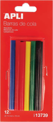 Apli lijmpatronen gekleurd 75mm 12 st