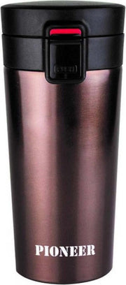 Vacuum Thermosbeker - 380ml - Bruin - Lock Systeem - Pioneer