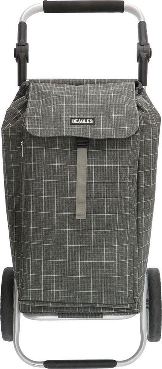 Beagles Alberic Boodschappenkar / Shoppingtrolley - Grijs Ruit
