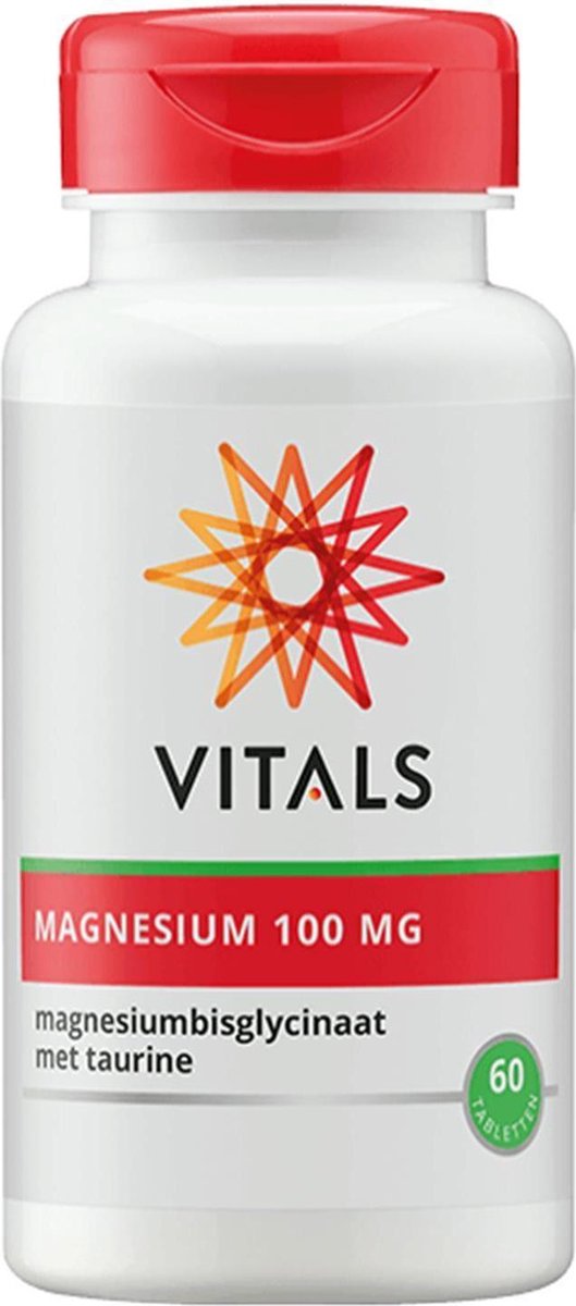 Vitals Magnesiumbisglycinaat 100 mg met taurine 60 tabletten