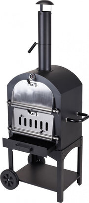 Bbq Barbecue En Pizzaoven 68 X 48 X 156 Cm Rvs Zwart/zilver