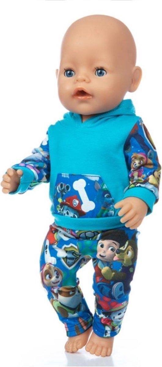 Dolldreams | Paw Patrol pyjama voor poppen - Kleding met honden - Past op pop tot 43CM zoals Baby Born