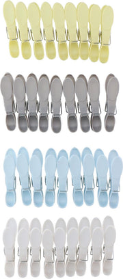Gekleurde wasknijpers van kunststof - 108x stuks - plastic knijpers / wasspelden