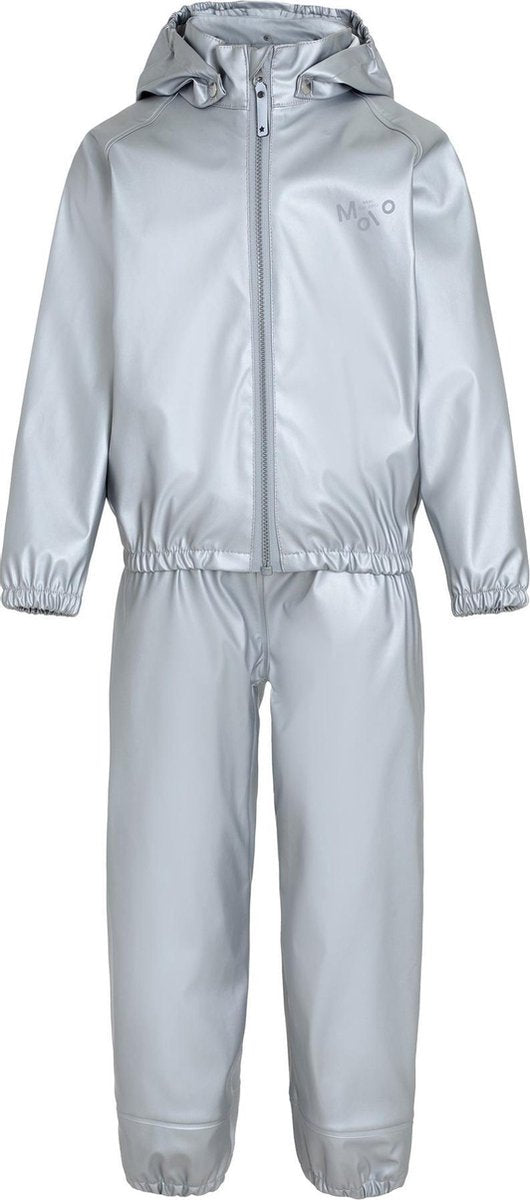 MOLO - Regenpak voor meisjes - Zet - Zilver - maat 98-104cm
