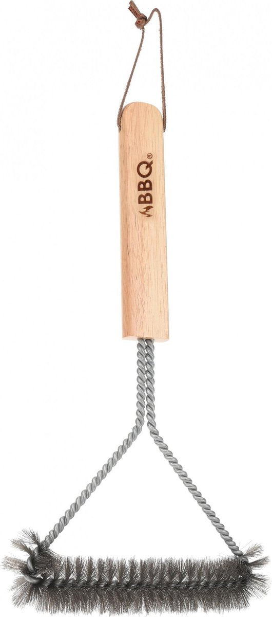 Bbq Barbecueborstel Met Houten Handvat 34 Cm