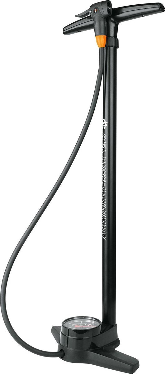 SKS Airkompressor 12.0 - Fietspomp Hoge Druk - Multi Valve Kop - Met Drukmeter - Zwart