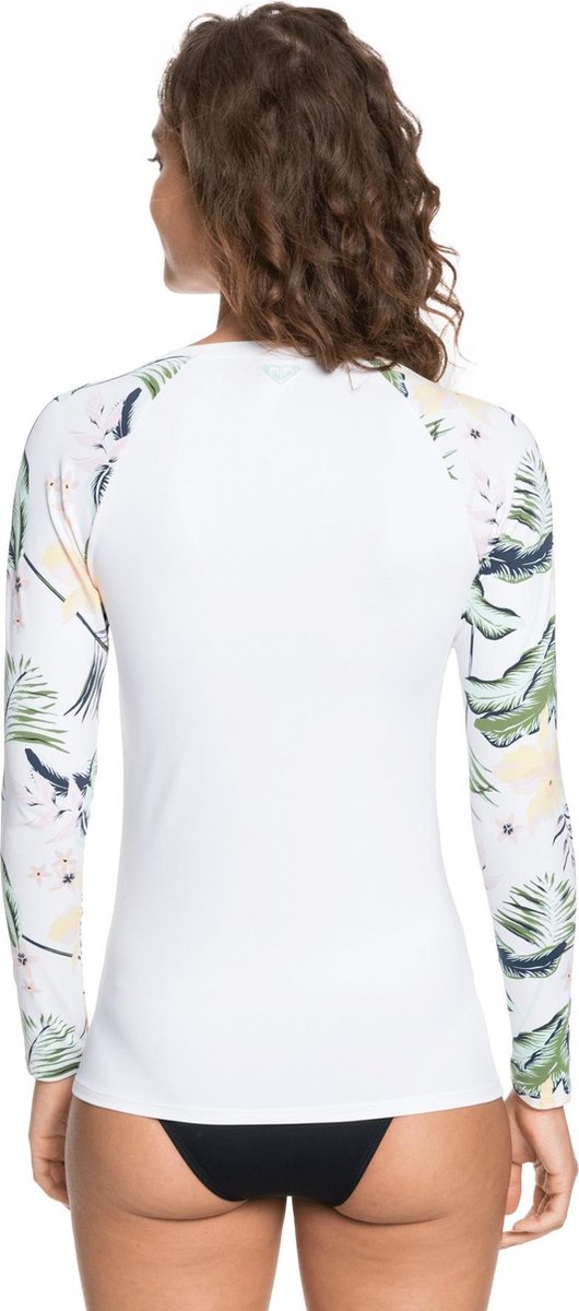 Roxy - UV Zwemshirt voor dames - Longsleeve - Bloom Lycra - Helder Wit/Bloem - maat XL
