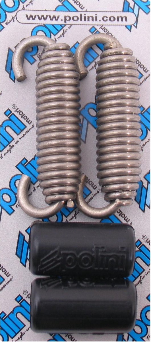 Uitlaat-trekveerset Polini RVS met Rubber 53mm