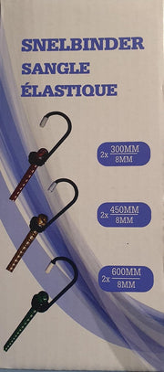 Snelbinders met Haak - Set 6 stuks - 2 x 30 cm - 2 x 45 cm - 2 x 60 cm