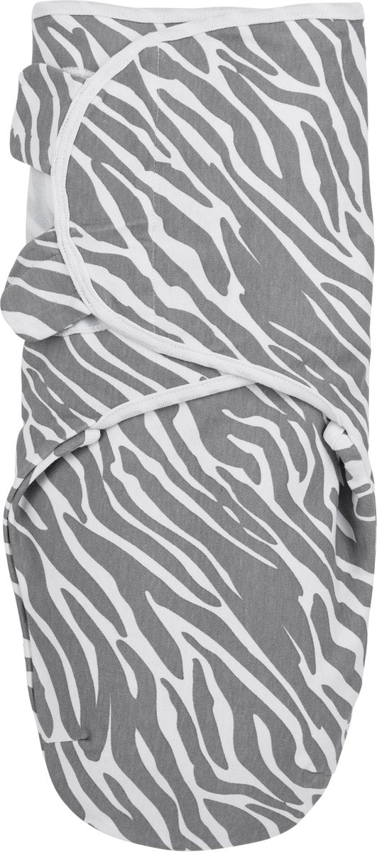 SwaddleMeyco Inbakerdoek Zebra - 4-6 mnd - grijs