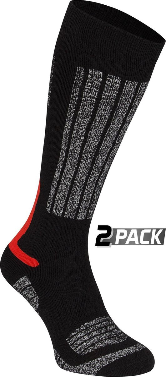 Starling Skikousen Jr - 2-Pack - Fernie - Zwart/Grijs/Rood - 27/30