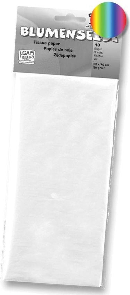 9x Folia zijdepapier regenboogkleurig