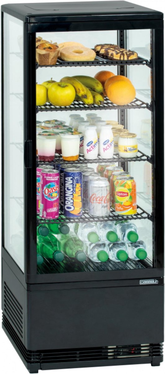 Casselin® Professionele Koelvitrine - 98 Liter - Zwart