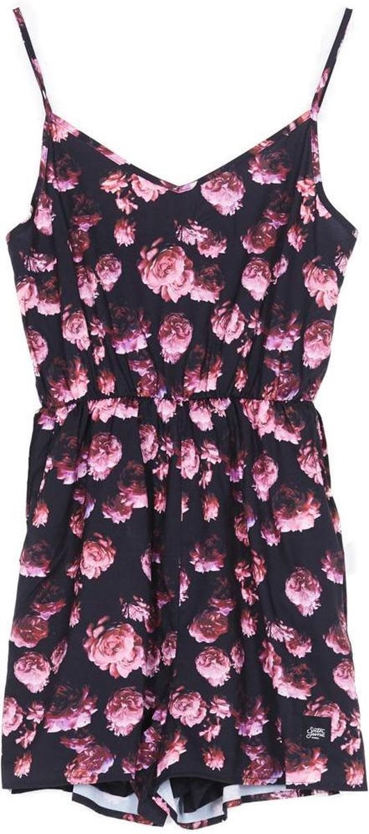 Sixth June Satin Flowers Playsuit Pink - M